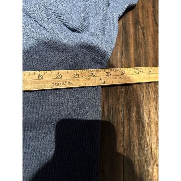 Howler Brothers Mens Size Large Blue Long Sleeve Thermal Waffle Henley Shirt - Picture 7 of 8